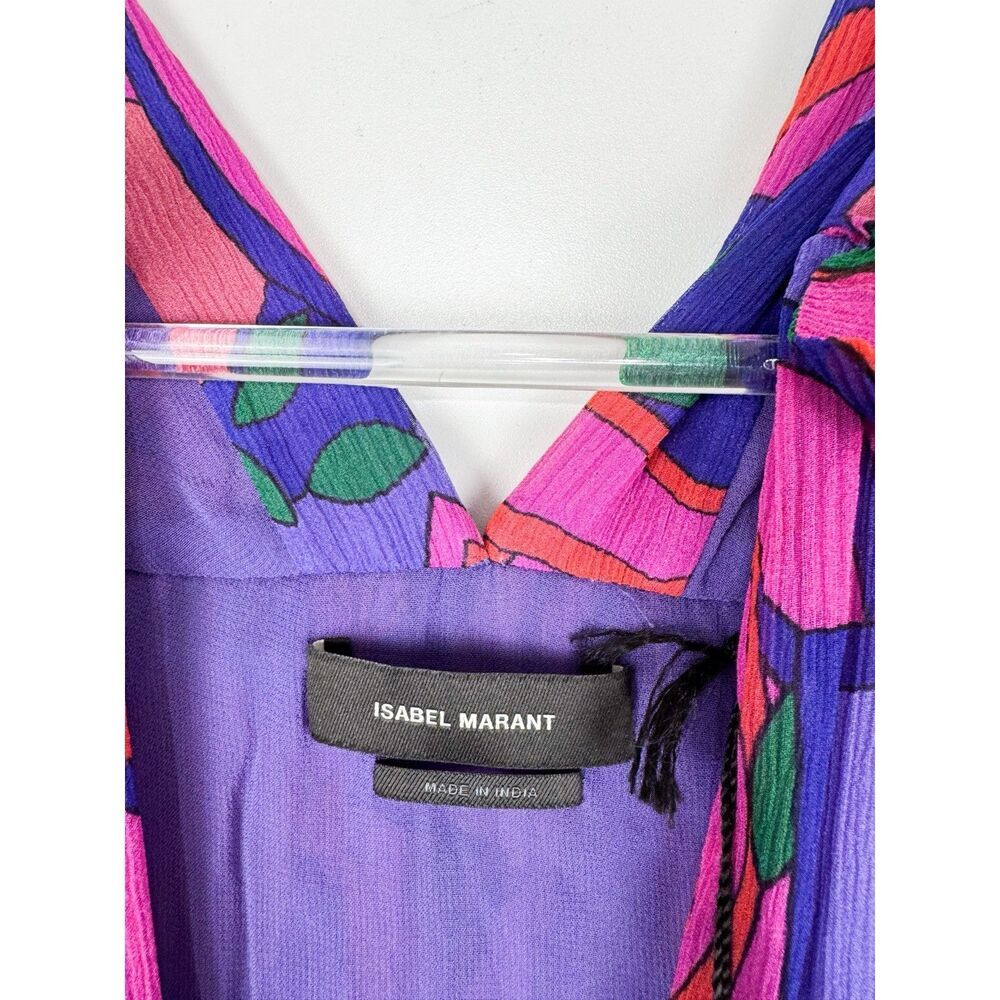 NEW NWT ISABEL MARANT Alsaw Printed Silk Maxi Dress 38 Us Size 6 Silk Floral - Picture 4 of 6